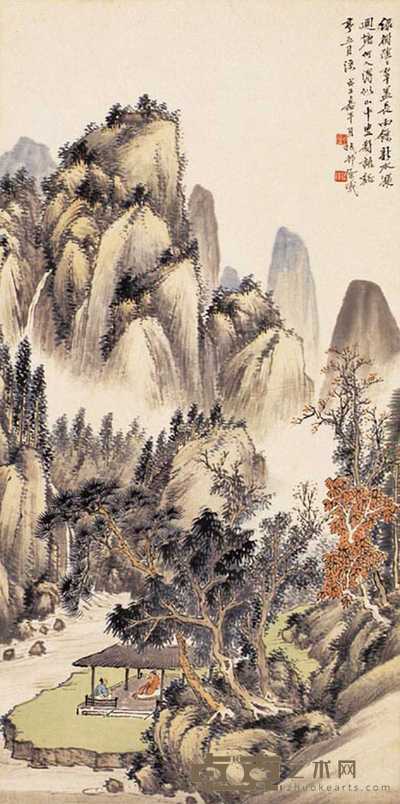 徐曦 山水 立轴 104×51cm